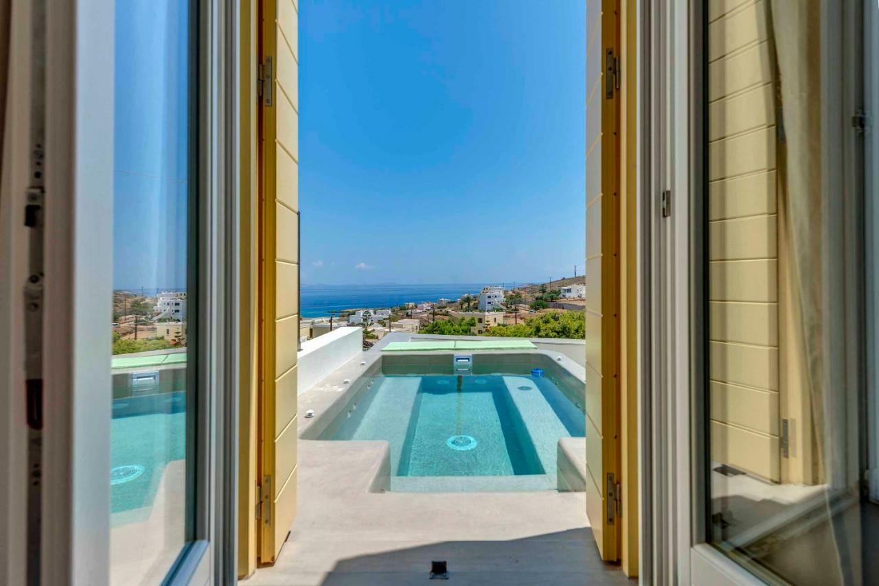 אזולימנוס Villa Alba In Syros With Private Jacuzzi מראה חיצוני תמונה
